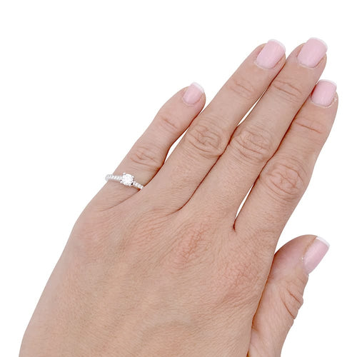 Bague 47 Piaget Limelight - Bague solitaire en platine sertie de diamants 58 Facettes 33116