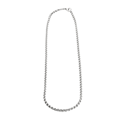Collier CHOPARD - Collier à maille jaseron en or gris 58 Facettes