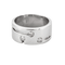 Bague 56 CAREL - Large anneau en or gris et diamants 58 Facettes DV1488-6-56-3
