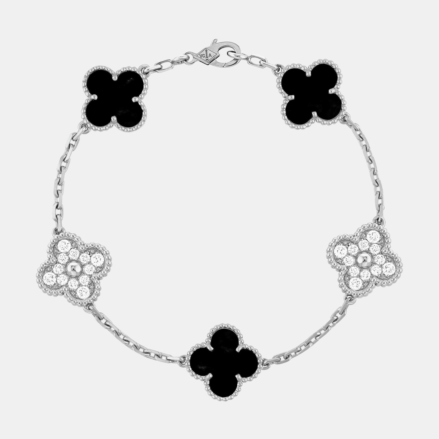 Bracelet Vintage Alhambra Or blanc Diamant 