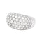 Bague 51 Bague jonc pavée de diamants en or blanc 750 58 Facettes 31229