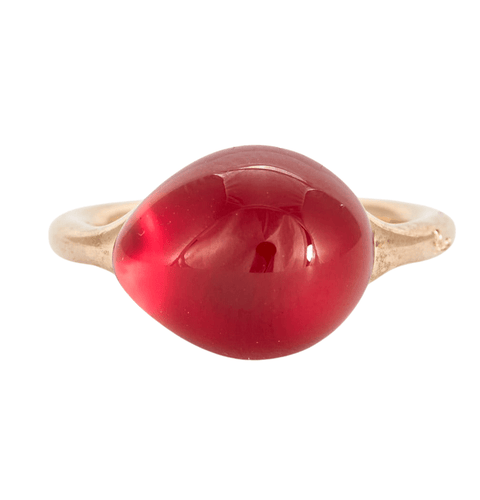 Bague POMELLATO - Rouge Passion - Bague en rose et rubis de synthèse 58 Facettes DV0636-2