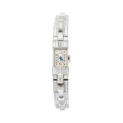 Montre Montre Art Déco en platine et diamants. 58 Facettes 31489