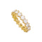 Bague 51 Alliance américaine - Bague en or jaune 750 et diamants 58 Facettes 34861