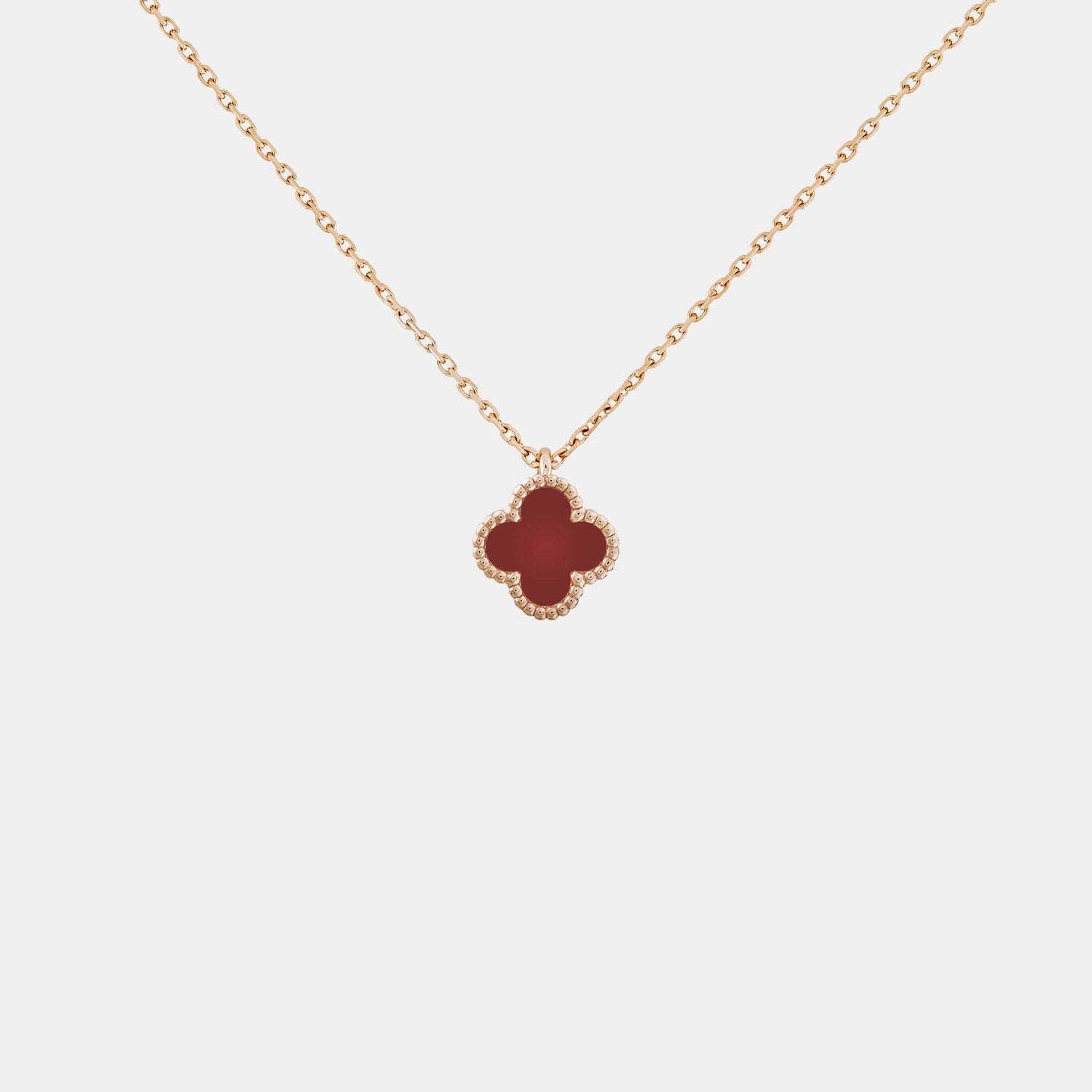 Pendentif Sweet Alhambra Or rose Cornaline 