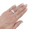 Bague 53 Bague jonc pavée en or blanc 750 et diamants princesse 58 Facettes 33993