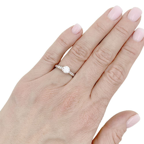 Bague 49 Cartier Solitaire 1895 - Bague en platine et diamants 58 Facettes 35140