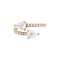 Bague 53 Bague croisée en or jaune 750 avec diamants poire et brillants 58 Facettes 35143