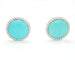 Boucles d'oreilles Leo Pizzo - Boucles d’oreilles en or blanc 18 ct avec turquoise et diamants 58 Facettes 8440