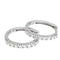 Boucles d'oreilles Paire de petites créoles en or blanc, diamants. 58 Facettes 34969