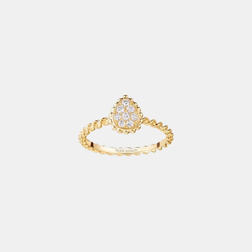 Bague Serpent Bohème XS Motif Or jaune Diamant 0.14ct