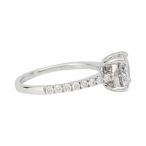 Bague 54 Bague solitaire en or blanc avec diamant taille brillant 1,53 ct 58 Facettes 31806