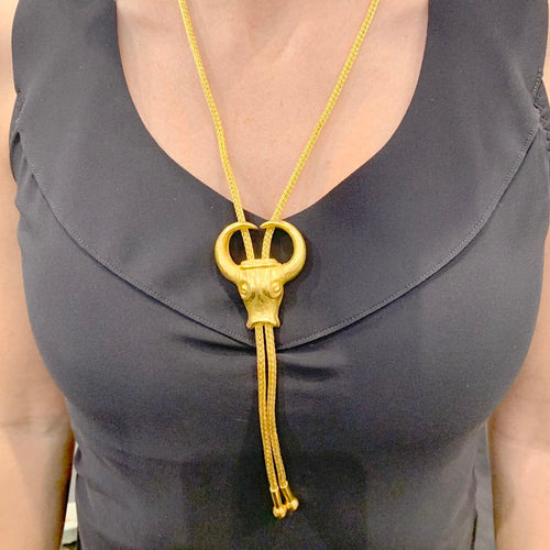 Collier Ilias Lalaounis « Taureau » - Collier en or jaune 750 58 Facettes 34905