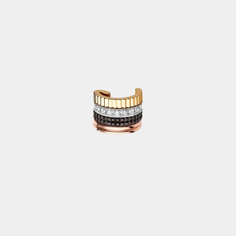 Boucles d'oreilles Quatre Or jaune Diamant 0.14ct