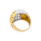 Bague 51 Bague bicolore en or jaune et or blanc 18K sertie de diamants 58 Facettes 34693