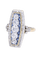 Bague 57 Bague Art Déco saphirs et diamants 58 Facettes 091371
