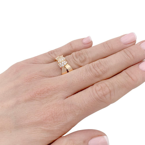Bague 49 Chaumet Liens Séduction - Bague en or rose et diamants 58 Facettes 32253