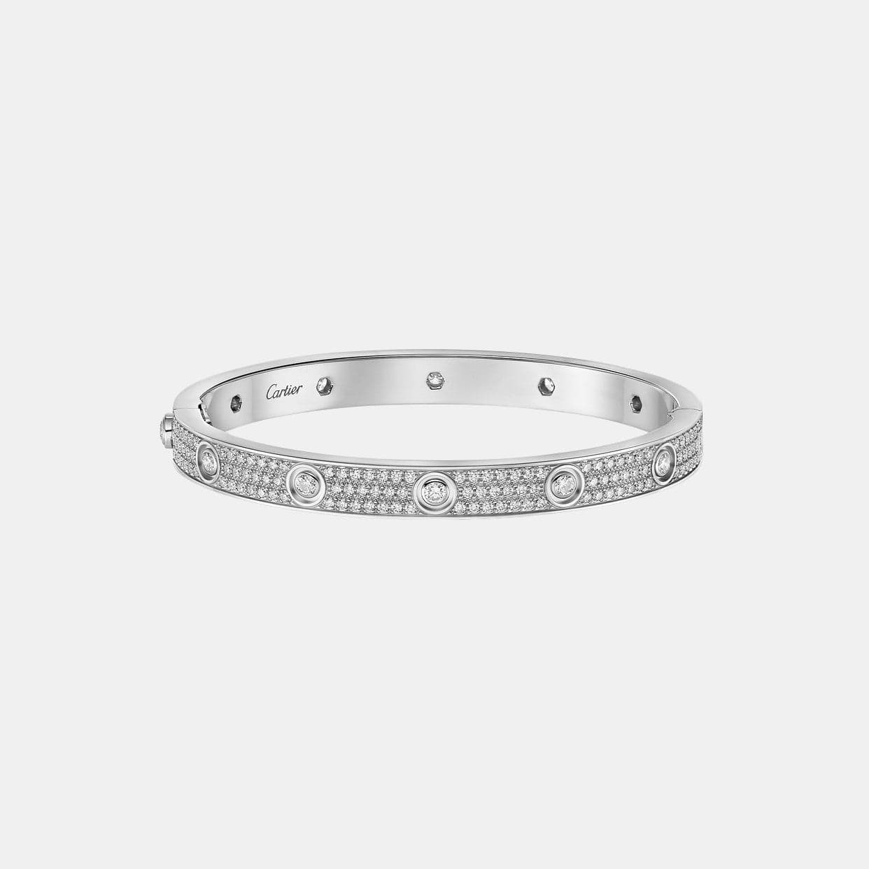 Bracelet LOVE Or Gris 216 Diamants Pavé