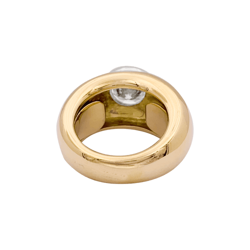 Bague 51 Bague jonc en or jaune et or blanc 750 avec diamant 2,02 ct 58 Facettes 34373