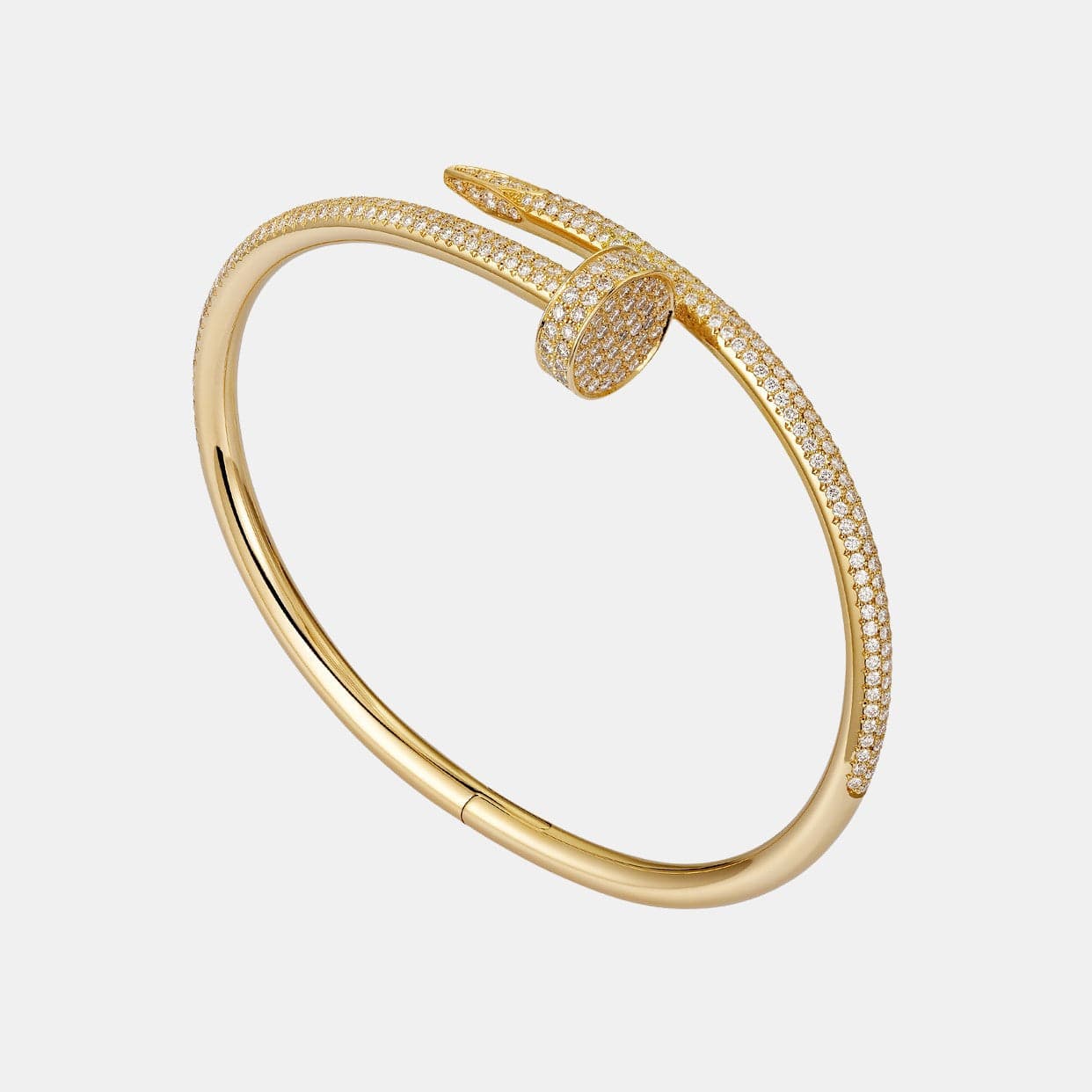 Bracelet Juste un Clou Classique Or Jaune 374 Diamants Pavé