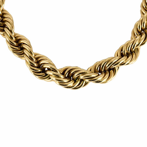 Collier Collier maille corde en or jaune 58 Facettes SL4916