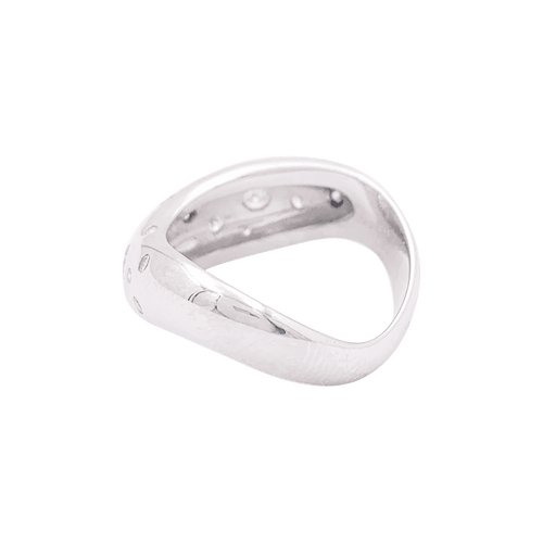 50 Bague Fred "Mouvementée" or blanc, diamants. 58 Facettes 34238