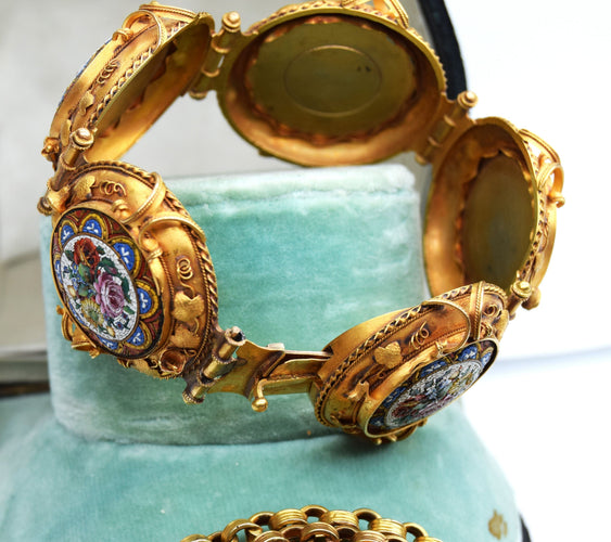 Collier PARURE 3 PEZZI MICROMASAICO 1850 58 Facettes