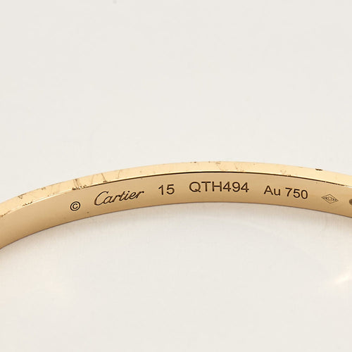Bracelet Cartier - LOVE - Petit modèle - Bracelet en or rose et diamants 58 Facettes CAN1272