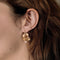 Boucles d'oreilles Boucles d'oreilles à motif de fleurs en or jaune, or rose 58 Facettes TRO0629