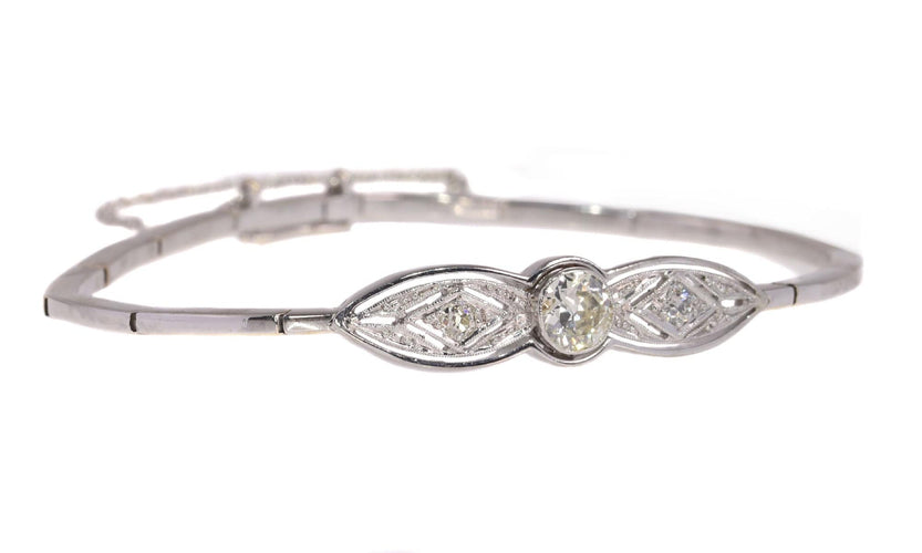 Bracelet Les diamants de l'art déco : l'élégance intemporelle d'un bracelet vintage 58 Facettes 21027-0139