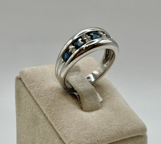 Bague 55.5 Alliance saphirs et diamants 58 Facettes