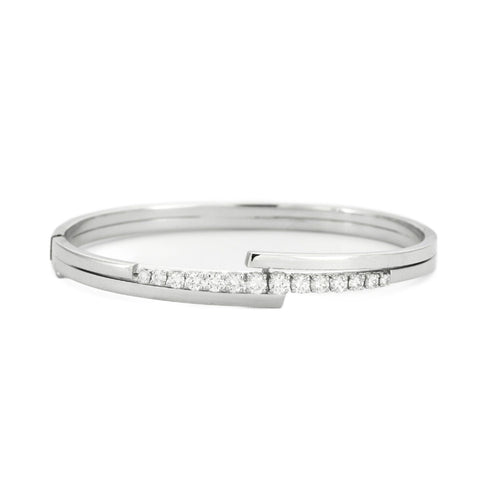 Bracelet Bracelet or gris et diamants 58 Facettes