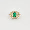 Bague 61 Bague Tank Art Déco Emeraude Diamants 58 Facettes