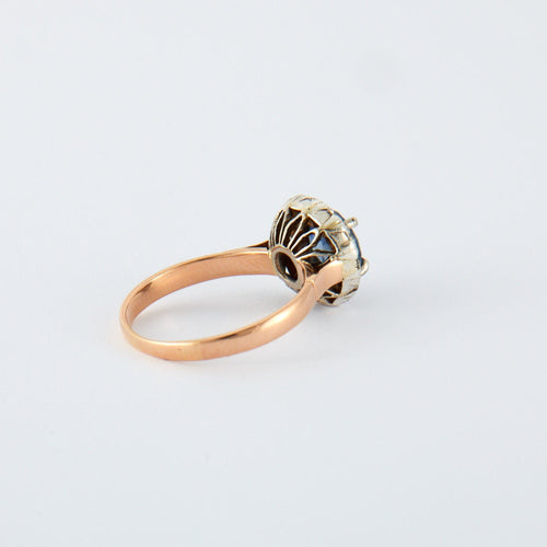 Bague 60 Bague Ancienne Saphir Diamants 58 Facettes