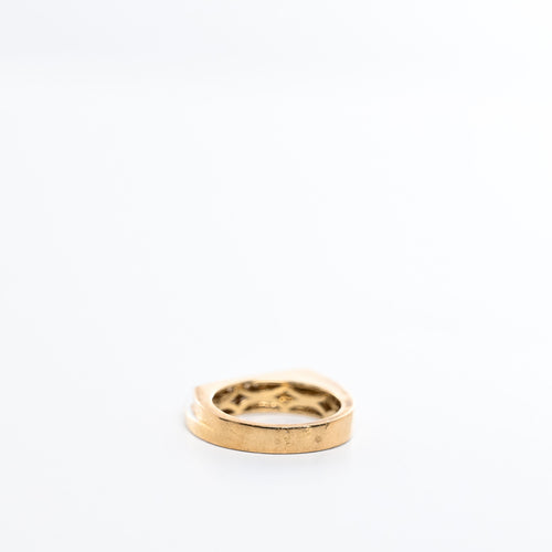 Bague 54 RAINBOW K - Bague or jaune, or blanc et diamants 58 Facettes 85787