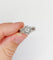 Bague marguerite vintage or blanc, 0,60 carat diamants serti illusion 58 Facettes A06236