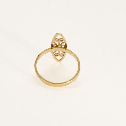 Bague 53 Bague marquise en or jaune 58 Facettes VAN0658