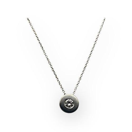 Collier Collier or blanc 750 et diamant 58 Facettes 149058370
