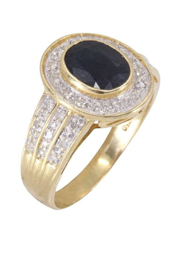 Bague 62 Bague 2 ors, saphir, diamants 58 Facettes 091491
