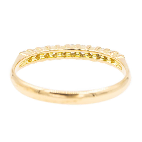 Bague Demi alliance Or jaune Diamant