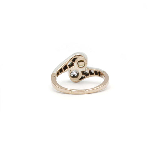 Bague Bague - Or, Argent, diamants et perle 58 Facettes 230151R
