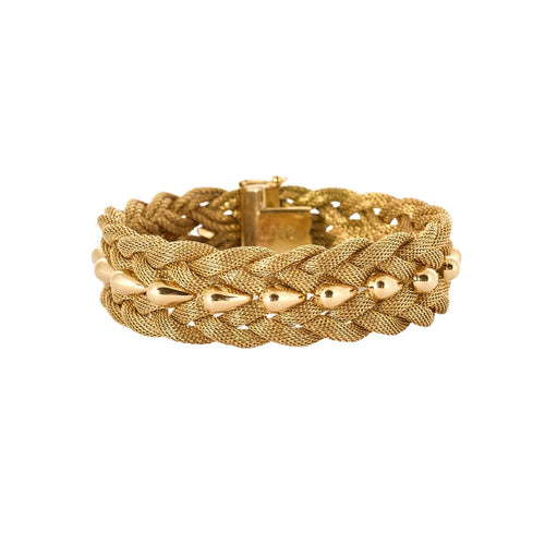 Bracelet Bracelet tréssé en or jaune 58 Facettes GAP1476