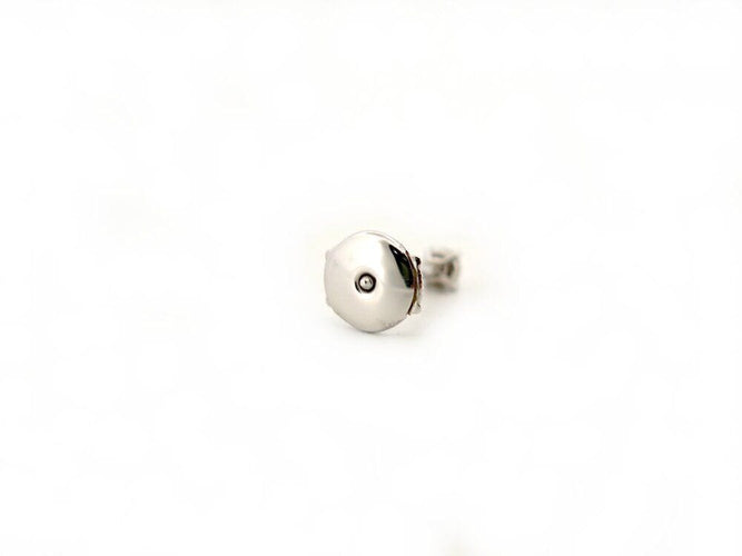Boucles d'oreilles puce boucle d'oreille VANRYCKE valentine diamant 0.11 ct or blanc 18k 58 Facettes 266429
