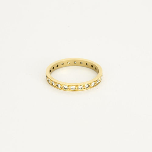 Bague 58,5 Alliance américaine en or jaune et diamants 58 Facettes TOU1500X2