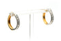 Boucles d'oreilles Boucles d'oreilles contemporaines serties de diamants en or jaune et blanc 18k 58 Facettes 23404