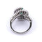 Bague 51 Bague en or blanc avec émeraude et diamants baguette 58 Facettes