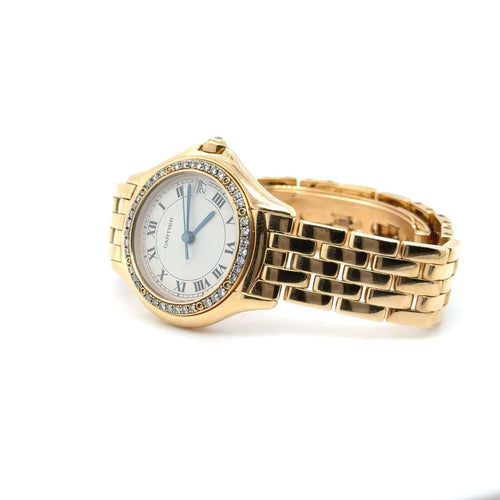 Montre Cartier - Montre « Cougar » - Or Jaune et Diamants 58 Facettes 1.0000554/1