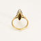 Bague marquise en or jaune et diamants