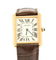 Montre Hermès -  Montre Tank solo or jaune 58 Facettes