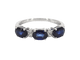 Bague Bague en or blanc avec diamants et saphir 58 Facettes 2122